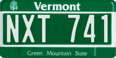 VT license plate NXT741