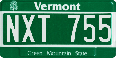 VT license plate NXT755