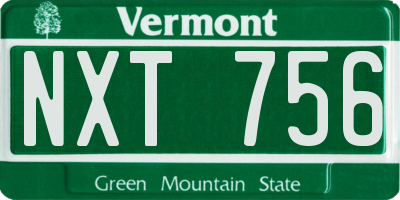 VT license plate NXT756