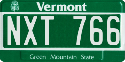VT license plate NXT766