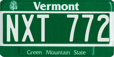 VT license plate NXT772