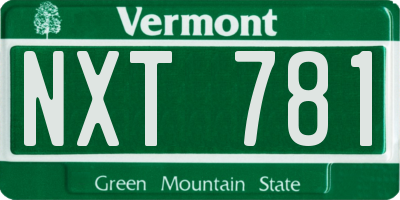 VT license plate NXT781