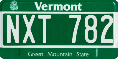 VT license plate NXT782