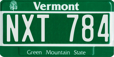 VT license plate NXT784