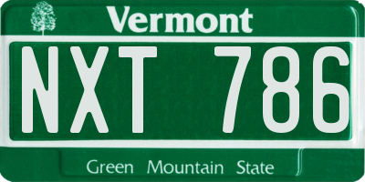 VT license plate NXT786