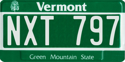 VT license plate NXT797