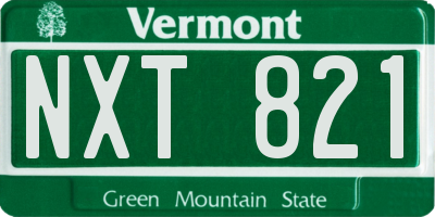 VT license plate NXT821