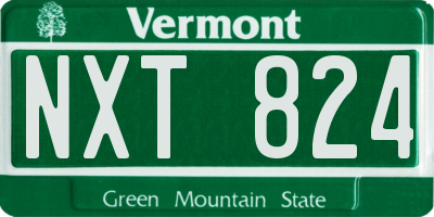 VT license plate NXT824