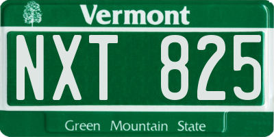 VT license plate NXT825