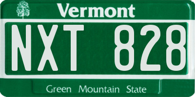 VT license plate NXT828