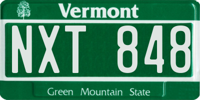 VT license plate NXT848