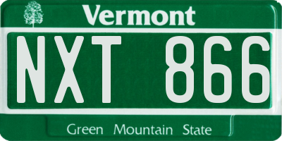 VT license plate NXT866