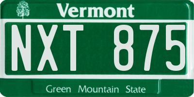 VT license plate NXT875