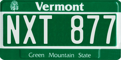 VT license plate NXT877