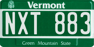 VT license plate NXT883