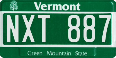 VT license plate NXT887