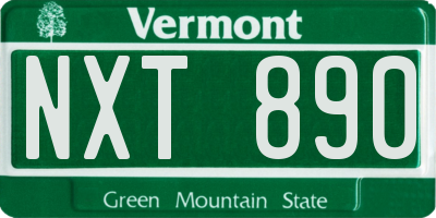 VT license plate NXT890