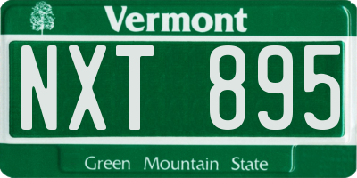 VT license plate NXT895