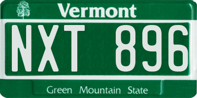 VT license plate NXT896