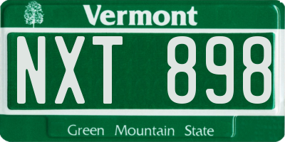 VT license plate NXT898