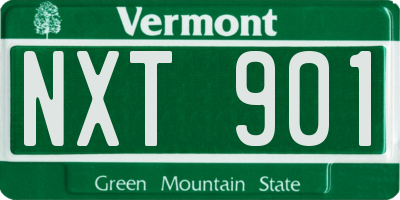 VT license plate NXT901