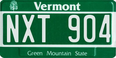 VT license plate NXT904