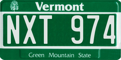 VT license plate NXT974