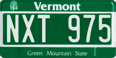 VT license plate NXT975