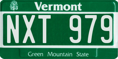 VT license plate NXT979
