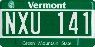 VT license plate NXU141