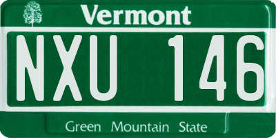 VT license plate NXU146