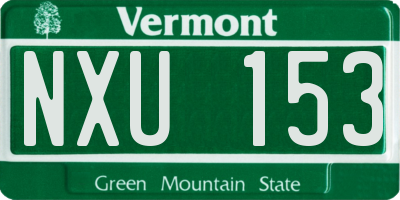 VT license plate NXU153
