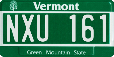 VT license plate NXU161