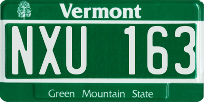 VT license plate NXU163
