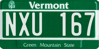 VT license plate NXU167