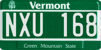 VT license plate NXU168