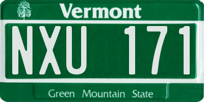 VT license plate NXU171