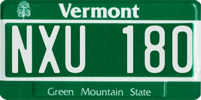 VT license plate NXU180