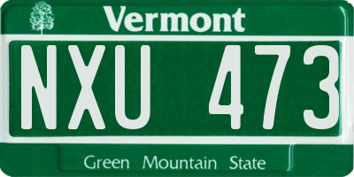 VT license plate NXU473