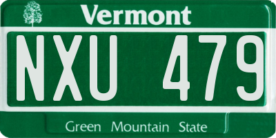 VT license plate NXU479