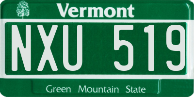 VT license plate NXU519