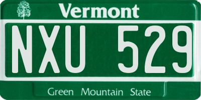 VT license plate NXU529