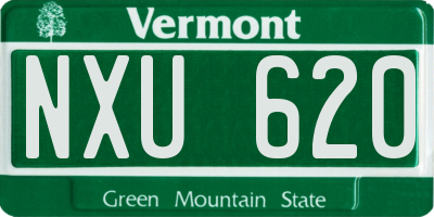 VT license plate NXU620