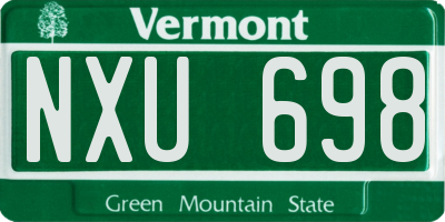 VT license plate NXU698