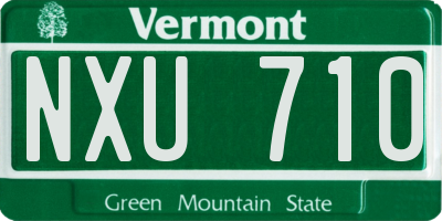 VT license plate NXU710
