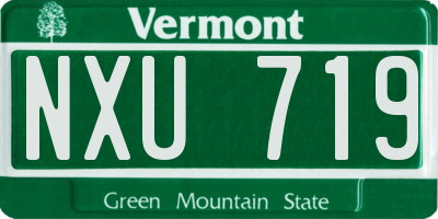 VT license plate NXU719
