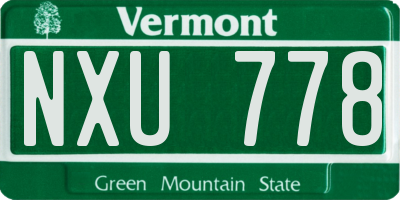 VT license plate NXU778