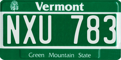 VT license plate NXU783