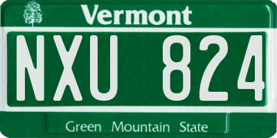 VT license plate NXU824