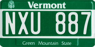 VT license plate NXU887